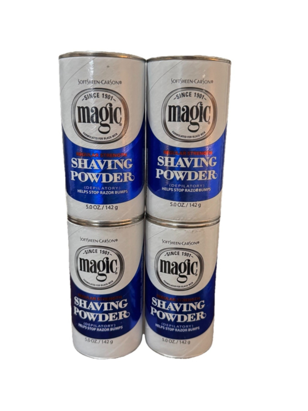 4 SoftSheen-Carson Magic Regular Strength Shaving Powder 5 Oz. Each
